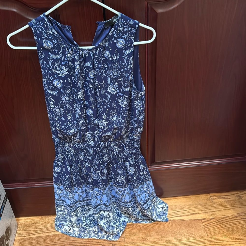 Aqua sleeveless mini dress. Size s. Very good condition